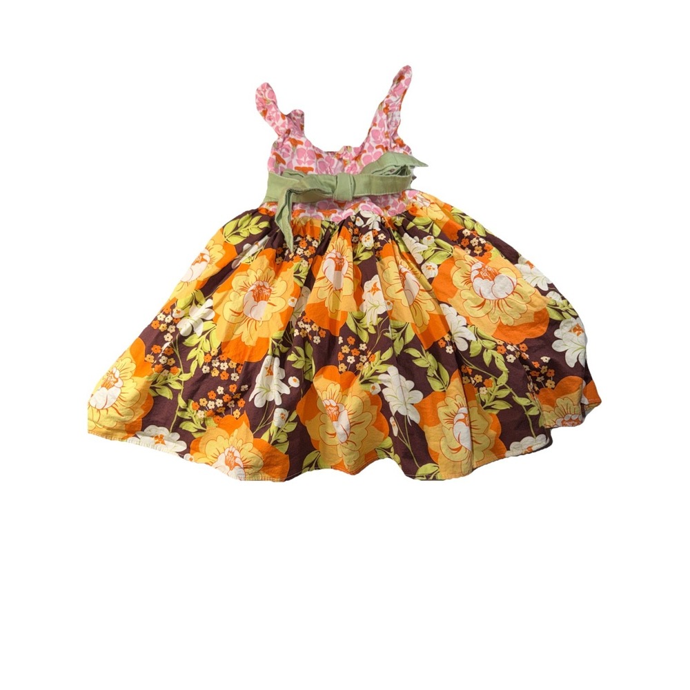 Hopscotch Designs 18 months Yellow Orange‎ Flower Easter Boutique DRESS Flutter - Picture 2 of 6